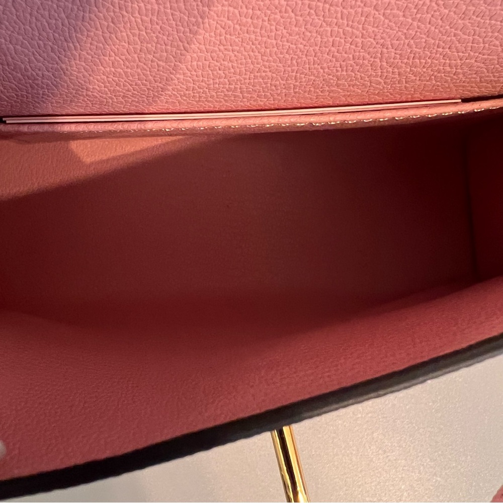 19cm Epsom Leather mini handbag with shoulder strap, Gold hardware - Picture 7 of 12